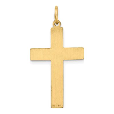 14K Yellow Gold Ichthus Cross Pendant – view 5