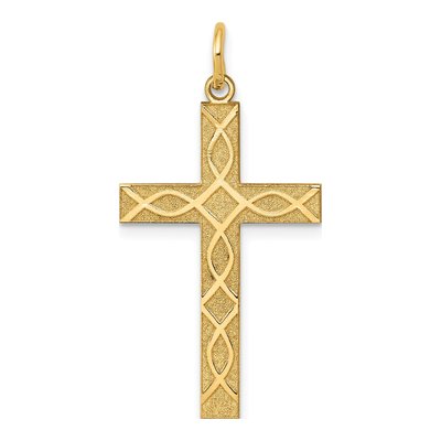 14K Yellow Gold Ichthus Cross Pendant
