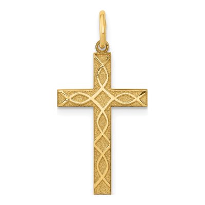 14K Yellow Gold Ichthus Cross Pendant