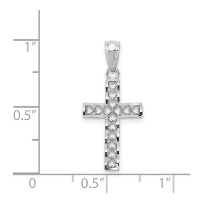 14K White Gold Cross Pendant – view 4