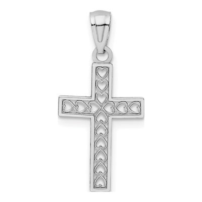 14K White Gold Cross Pendant – view 5