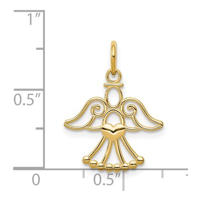 14K Yellow Gold Cut-Out Angel Charm – view 4