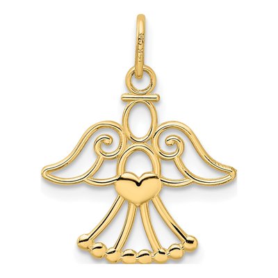 14K Yellow Gold Cut-Out Angel Charm – view 5