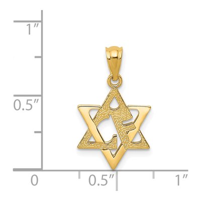 14K Yellow Gold Star of David Pendant – view 4