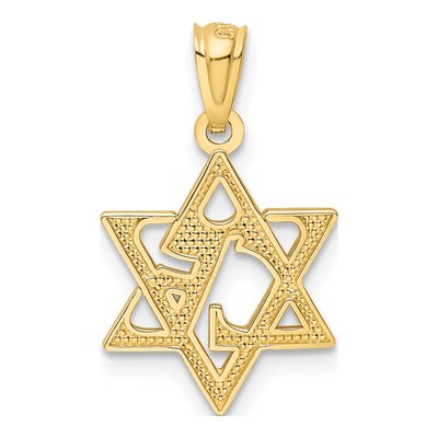 14K Yellow Gold Star of David Pendant – view 5