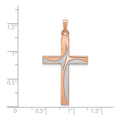 14K Rose Gold Cross Pendant – view 4