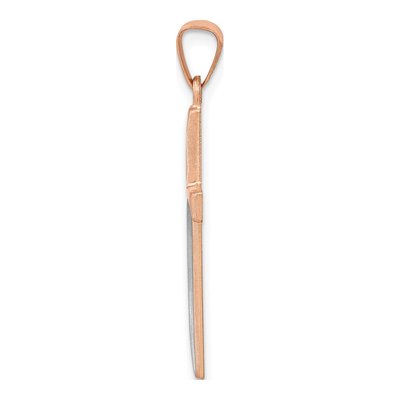 14K Rose Gold Hollow Cross Pendant – view 3