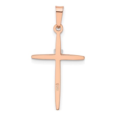 14K Rose Gold Diamond Cross Pendant – view 5