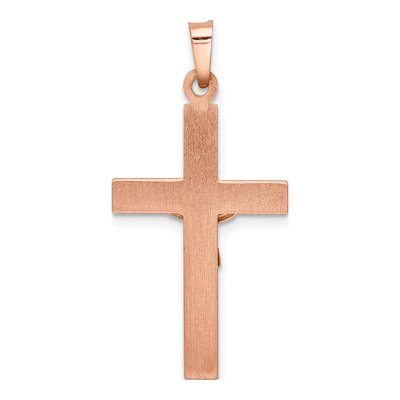 14K Two-Tone Gold Hollow Crucifix Pendant – view 5