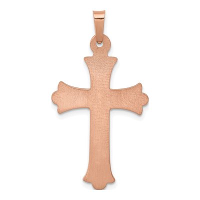 14K Two-Tone Gold Hollow Crucifix Pendant – view 5
