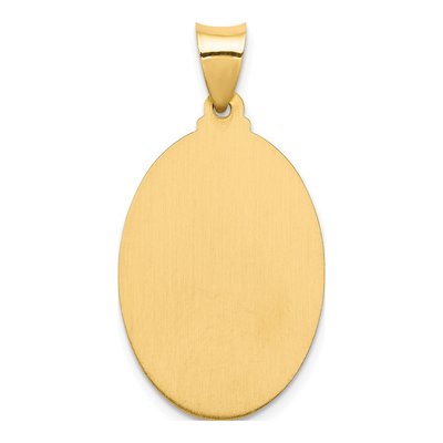 14K Yellow Gold Sacred Heart of Jesus Medal Hollow Pendant – view 5
