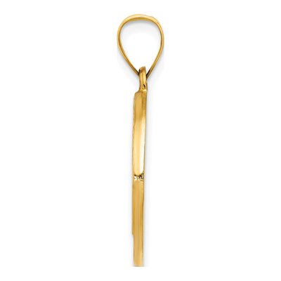 14K Yellow Gold St Benedict Hollow Medal Pendant – view 3