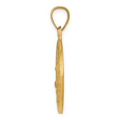 14K Yellow Gold Face of Jesus Medal Pendant – view 3