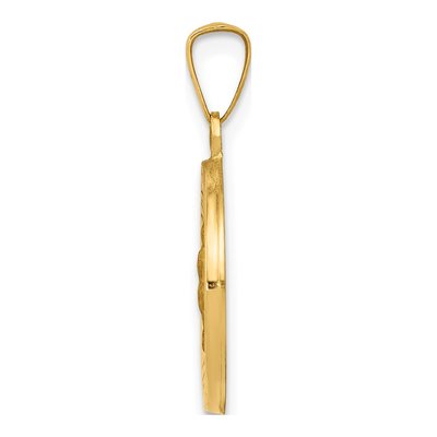 14K Yellow Gold Our of Guadalupe Medal Pendant – view 3