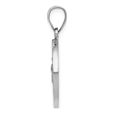 14K White Gold Our of Guadalupe Medal Pendant – view 3