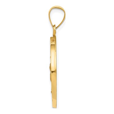 14K Yellow Gold Our of Guadalupe Medal Pendant – view 3