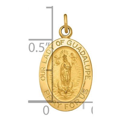 14K Yellow Gold Our of Guadalupe Medal Pendant – view 4