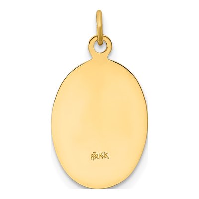 14K Yellow Gold Our of Guadalupe Medal Pendant – view 5