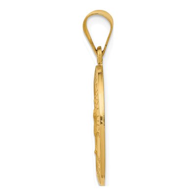 14K Yellow Gold Our of Guadalupe Medal Pendant – view 3