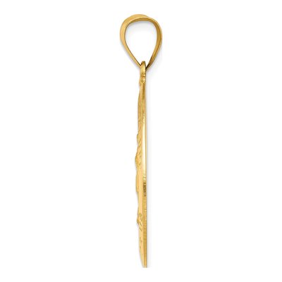 14K Yellow Gold Our of Guadalupe Medal Pendant – view 3