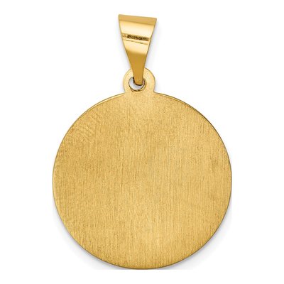 14K Yellow Gold Our of Lourdes Medal Pendant – view 5