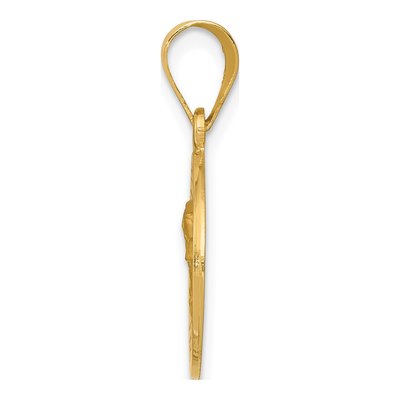 14K Yellow Gold Our of Sorrows Medal Pendant – view 3
