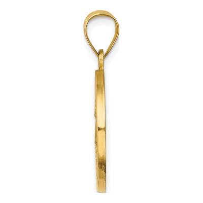 14K Yellow Gold Caridad Del Cobre Medal Pendant – view 3