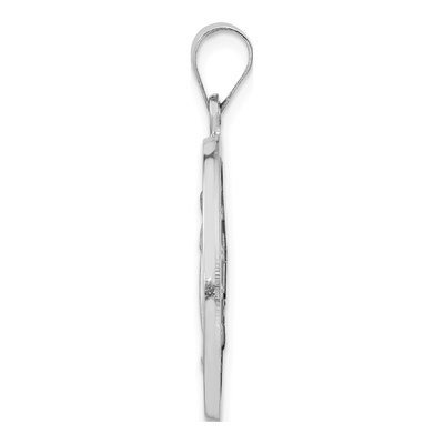 14K White Gold Miraculous Medal Pendant – view 3