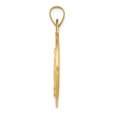 14K Yellow Gold Miraculous Medal Round Pendant – view 3