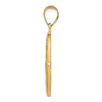 14K Yellow Gold Miraculous Medal Hollow Pendant – view 3