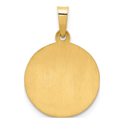 14K Yellow Gold Our Guardian Angel Medal Hollow Pendant – view 5