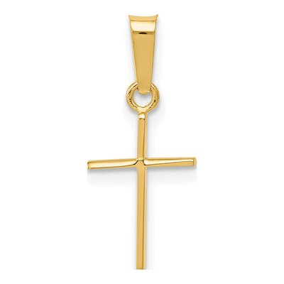 14K Yellow Gold Cross Pendant