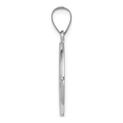 14K White Gold Guardian Angel Medal Charm – view 3