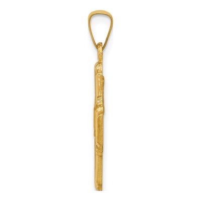 14K Yellow Gold Hollow Four-Way Medal Pendant – view 3