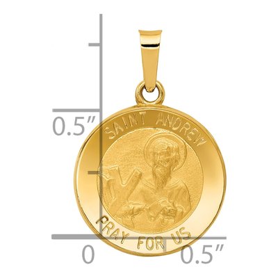 14K Yellow Gold St Andrew Medal Pendant – view 4