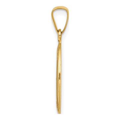 14K Yellow Gold St Anthony Medal Hollow Pendant – view 3
