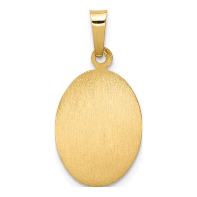 14K Yellow Gold St Anthony Medal Hollow Pendant – view 5