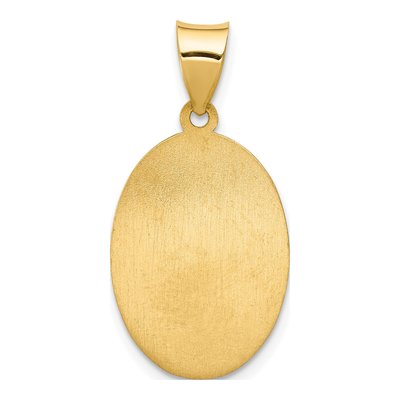 14K Yellow Gold St Anthony Medal Hollow Pendant – view 5