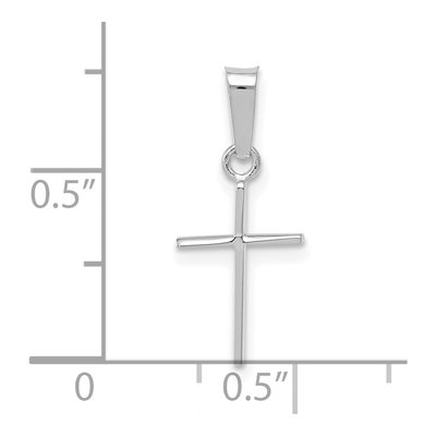 14K White Gold Cross Pendant – view 4