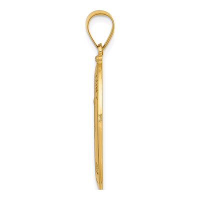 14K Yellow Gold St Anthony Medal Oval Pendant – view 3