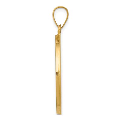 14K Yellow Gold St Anthony Medal Pendant – view 3