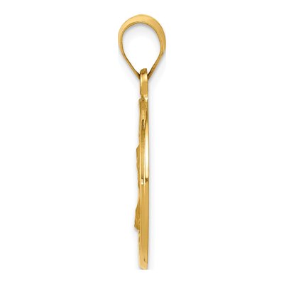 14K Yellow Gold St Charles Medal Pendant – view 3