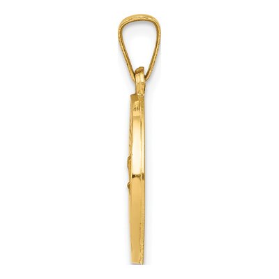 14K Yellow Gold St Christopher Medal Pendant – view 3