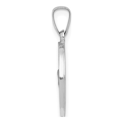 14K White Gold St Christopher Medal Pendant – view 3