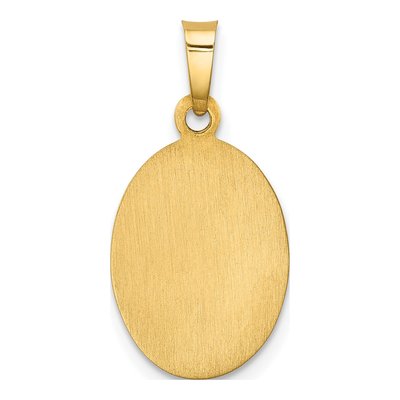 14K Yellow Gold St Christopher Medal Hollow Pendant – view 5