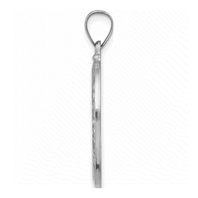 14K White Gold St Christopher Medal Pendant – view 3