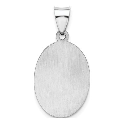 14K White Gold St Christopher Oval Medal Pendant – view 5