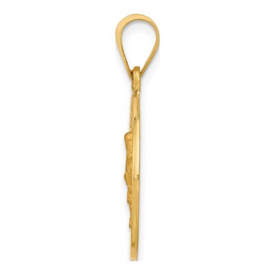 14K Yellow Gold St Edward Medal Pendant – view 3