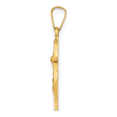 14K Yellow Gold St Michael Medal Pendant – view 3