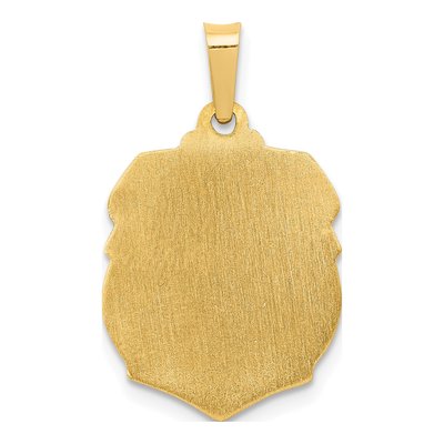 14K Yellow Gold St Michael Medal Pendant – view 5